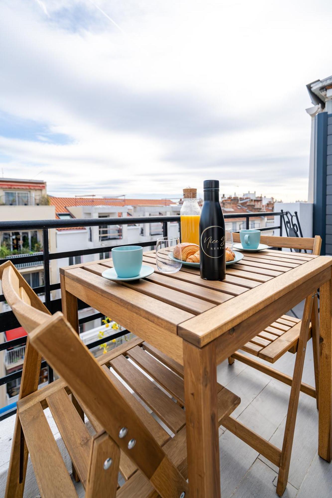 Top Floor Terrace - Dernier Etage Terrasse Cosy Ніцца Екстер'єр фото